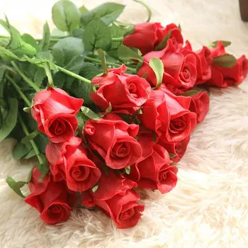 Umetni Latex rose Cvetje za Poroko Pravi Dotik Cvet vrtnice Doma okraski svate dobave