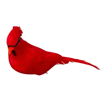 Umetni Rdeče Ptice Obliko Ornament Lepe Posnetke Na Božično Drevo Okraski Pene Ptic Festival Stranka DIY Dekor MDJ998