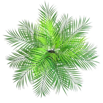 Umetni Tropskih listnih Bush Obrat v Zeleni Palm Rastlin 15 Listi za Tropsko Zelenje Naglas Cvetlični Aranžma