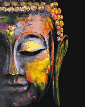 Unframe diy olje slika oljnih slik z številkami slika slikarstvo barvo s številko za dom dekor 4050cm Buda glavo
