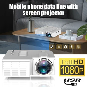 UNIC UC28CB projektor LED Poučevanje Poslovne Konference, Video Predvajalnik, Žično mobilni telefoni Domači Kino Podpira TF Kartice Božič