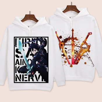 Unisex Anime Cos Sword Art Online SAO Kapičastih pulover s kapuco Kirigaya Kazuto Kirito Yuuki Asuna Kapičastih pulover s kapuco Majica Puloverju