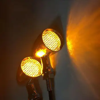 Univerzalno motorno kolo, Bullet Oblika LED Chrome CNC Vključite Opozorilne Luči Rep Svetlobe Motokros Motocikla Indikatorska Lučka za Honda