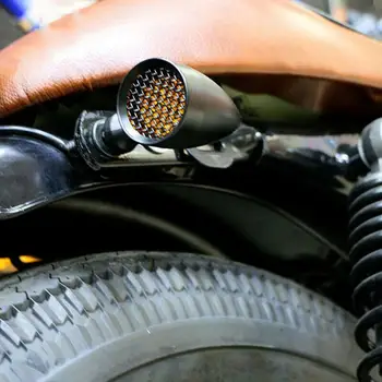 Univerzalno motorno kolo, Bullet Oblika LED Chrome CNC Vključite Opozorilne Luči Rep Svetlobe Motokros Motocikla Indikatorska Lučka za Honda