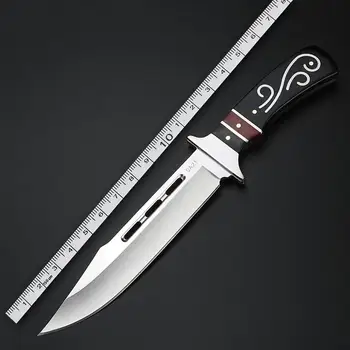 Upokojeni Vojak Nož Prostem Lovski Nož Naravnost Visoko Trdoto Fiksno Rezilo Reševanje Survival Nož