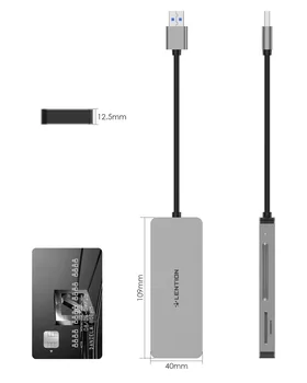 USB 3.0, da CF/SD/Micro SD Card Reader, SD 3.0 Sim Adapter za SD/SDHC/SDXC/MMC/RS-MMC/Micro SD/Micro SDHC/Micro SDXC/CF Type I