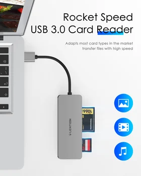 USB 3.0, da CF/SD/Micro SD Card Reader, SD 3.0 Sim Adapter za SD/SDHC/SDXC/MMC/RS-MMC/Micro SD/Micro SDHC/Micro SDXC/CF Type I