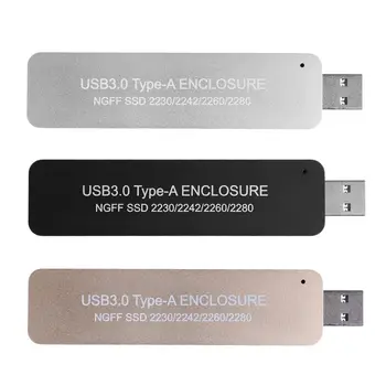 USB 3.0 HDD Primeru VRSTA-na M. 2 SATA SSD Zunanje Ohišje Raztegne Plug za NGFF M2 2230 2242 2260 2280 Polje Trdi Disk Adapter