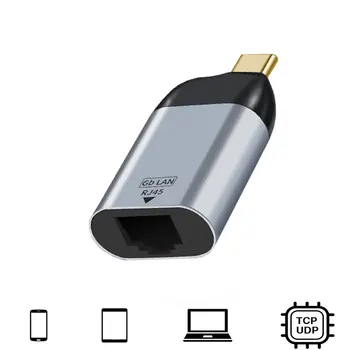 USB C do Ethernet Adapter Kabel Oblikovanje Aluminija USB-C za RJ45 LAN Omrežna kartica Združljiva s tehnologijo Thunderbolt 3