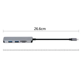 USB C ZVEZDIŠČE USB-C Do 3.0 HUB HDMI je združljiv VGA Strele 3 Adapter Za MacBook Samsung Galaxy S9/S8 Huawei P20 Pro Tip C USB