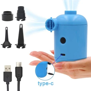 USB Električna Črpalka Zrak Prenosni,Mini Črpalka Zrak s 4 Šobe, Črpalke za Napihljivi Bazen Zračne Vzmetnice, Postelje, Čolni.