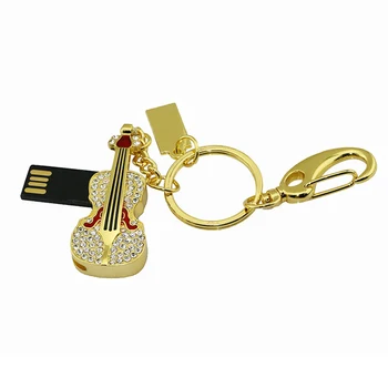 USB Flash Disk Kristalno Glasbila, Nakit Violino Pendrive 8GB 16GB 32GB 64GB 128GB 256GB Pen Drive Pomnilniki USB ključ