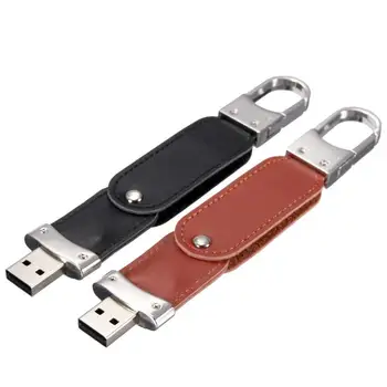 USB flash disk mehko usnje style prenosni usb flash ključnih verige, 8GB 16GB pomnilnika, disk 32GB 64GB usb2.0 usb ključek fino darilo
