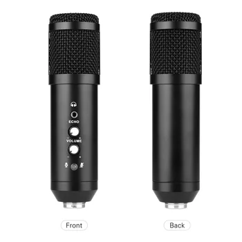 USB Mikrofon Set 192KHz/24-bitno Microfone Kondenzatorski Cardioid Podcast Mic Z Nemo Audio Jack Nastavljiv Pop Filter