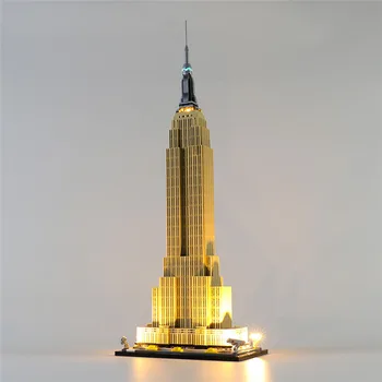USB Pogon LED Osvetlitev Komplet Za Arhitekturo Empire State Building 21046 Bloki Pribor (LED Vključeni Le, Št Kit)