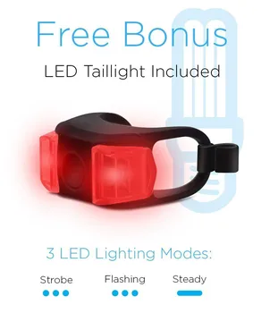 USB Polnilne LED Kolo Kolesa, Kolesarski Žarometov Sprednje Luči Rep Zadaj Lučka za Kolo žarometi + rdeča silikonski zadnje luči #e