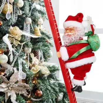 Ustvarjalne Božič Santa Claus Električni Vzpenjanja Lestve Viseči Okras Božično Drevo Okraski Stranka Otroci Darila, Novo Leto Dekor