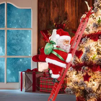 Ustvarjalne Božič Santa Claus Električni Vzpenjanja Lestve Viseči Okras Božično Drevo Okraski Stranka Otroci Darila, Novo Leto Dekor