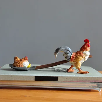 Ustvarjalne Živali Smolo Petelin Okraski Srčkan Miniaturne Figurice Obrti Teraryum Pravljice Vrt Miniature Dom Dekoracija Dodatna Oprema