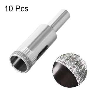 Uxcell 14 mm Diamantni Sveder Kronske Žage za steklokeramično Porcelan Ploščice, 10 Kos