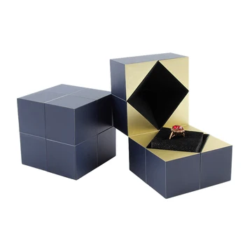 Valentinovo Magic Cube Nakit Embalaža Polje Prilagajanje Predlaga Zakonske Obroč Polje