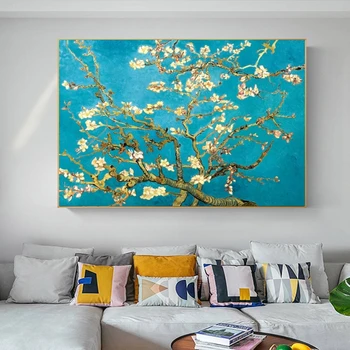 Van Gogh Mandljev Cvet Platno Art Poslikave Na Steni Umetnosti Plakatov In Fotografij Impresionizem Cvetje Slike Za Dnevno Sobo