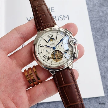Vangeer ctr classic samodejno mehanske ure Luksuzni top blagovne znamke enako gledati Moške Tourbillon oblikovalec wristwacth High-end darila