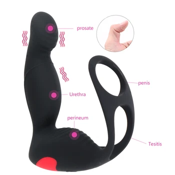VATINE Analni Vibrator Butt Plug Massager Odraslih Izdelkov Spolnih Igrač za moške Zamudo Izliv 9 Način Stimulator Prostate