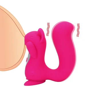 VATINE Jezika Vibrator Nastavek Bedak Veverica Skulptura Sesanju Lizanje Klitoris Stimulator 10 Frekvenca Sex Igrače za Ženske