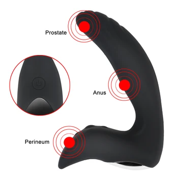 VATINE Prostate Massager Butt Plug Spolnih Igrač za Moške Silikonski Zmogljive Motorje, 10 Hitrosti Analni Vibrator Moški Analni Čep, Vibrator