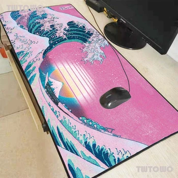 Velik Val Krajine Gaming Računalnik Mousepad Velike Big Gamer Desk Mouse Pad Mause PadKeyboard Miši Mat