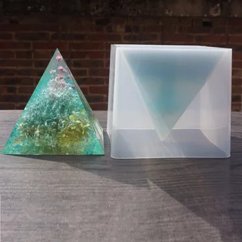 Velika piramida + plastični okvir 1set Prevelik Piramida silikonsko plesni DIY nakit plesni epoksi smolo kalupov za nakit