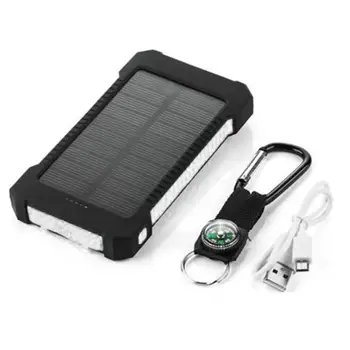 Velika Zmogljivost Sončne Powerbank Dvojno USB Prenosni Solarni Polnilec Univerzalni Mobilni Telefon Zunanji Polnilnik Baterije