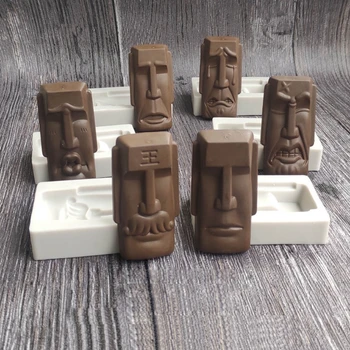 Velikonočni Otok Moai Monolith Kiparstvo Smolo Plesni Čokolade Plesni Umetnosti, Obrti, Orodja