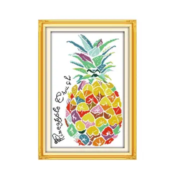 Veselje nedeljo Barve ananas lep ročno vezenje šivanje dekorativni slikarstvo navzkrižno šiv komplet za šivanje obrti slike