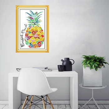 Veselje nedeljo Barve ananas lep ročno vezenje šivanje dekorativni slikarstvo navzkrižno šiv komplet za šivanje obrti slike
