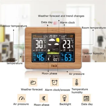 Večnamensko Mizo Ura Tabela Gledati Vremenske Postaje Monitor Za Nadzor Smart Digitalni Notranji Zunanji Termometer, Higrometer Barve