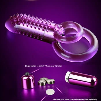 Vibratorji Petelin Obroč Za Moške Dvojna Vibracijska Obroč Zamudo Izliv Penis Prstan Dick Klitoris Stimulator Za Odrasle Sex Igrače Za Pare