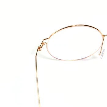 Vintage Krog Recept Očala Okvir Ultra Lahkega Titana Platišča Brezvijačno Očala Za Moške Retro Krog Očala Za Ženske