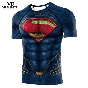 VIP MODA 3D majice Moške Fitnes Majico Cosplay Raglan Dolg Rokav Evropske Karneval Superheroj Vrhovi Tees