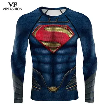 VIP MODA 3D majice Moške Fitnes Majico Cosplay Raglan Dolg Rokav Evropske Karneval Superheroj Vrhovi Tees