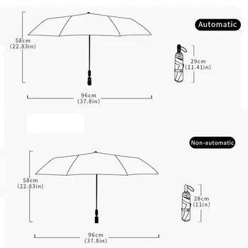 Visoka kakovost samodejno zložljiv dežnik dež dame tri-krat dežnik windproof barva dežnik ženske nepremočljiva suncobran
