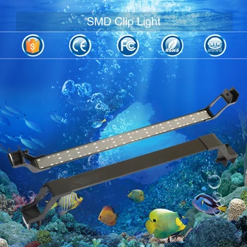 Visoko Svetlost 30 cm 40 cm 60 cm LED Osvetlitev Akvarija Posnetek na Fish Tank Rastlin Raste Lučka za Ribe Vodni Hišne Led