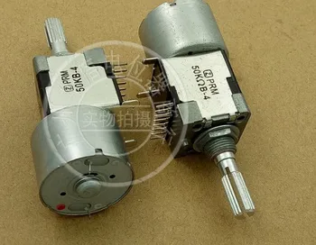 [VK] dvojno eno vrstico 8 pin motornih potenciometer B50K-4 50KB-4 b50k ročaj 25 MM rachis stikalo