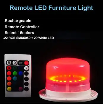 Vodoodporna LED namizne Svetilke, Dekorativne svate, Dekoracijo Pod Mizo LED Pohištvo Lighitng z Akumulatorsko Baterijo
