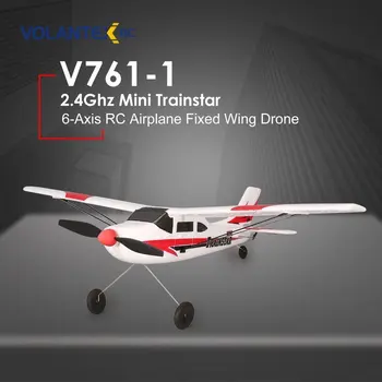 VOLANTEX V761-1 2,4 Ghz 3CH Mini Trainstar 6-Osni Daljinski upravljalnik RC Letalo Fiksno Krilo Letalo Drone RTF za Otroke Darilo Prisoten