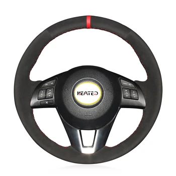 Vpletanje kritje za volan kritje za Mazda 3 Axela Mazda 6 Atenza Mazda 2 CX-3 CX-5 Scion iA 2016 z originalno usnje