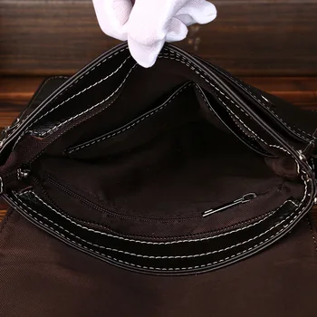 Vrh Kakovosti Pravega Usnja Moški Priložnostne torbici Design Ramenski Messenger bag Cowhide Moda Cross-body Bag Mochila je Đačka vreča