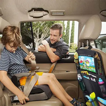Vroče Avtomobilski Sedež Nazaj Organizator Visi Vrečko Za Shranjevanje Tablet Držalo Nalaganje Tidying Anti-Kick Preproge Za Otrok