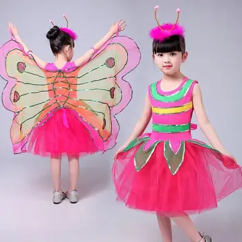 Vroče Prodaje Halloween Cosplay Pravljice Krila Angel Insektov Temo Kostumi Za Otroke Dekle, S Krili Metulja Kostum Obleko Uspešnosti